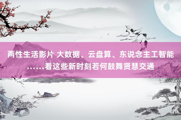 两性生活影片 大数据、云盘算、东说念主工智能……看这些新时刻若何鼓舞贤慧交通