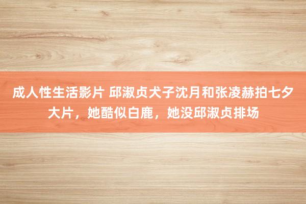 成人性生活影片 邱淑贞犬子沈月和张凌赫拍七夕大片，她酷似白鹿，她没邱淑贞排场