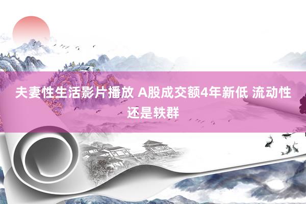 夫妻性生活影片播放 A股成交额4年新低 流动性还是轶群