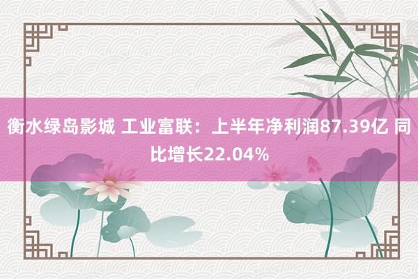 衡水绿岛影城 工业富联：上半年净利润87.39亿 同比增长22.04%