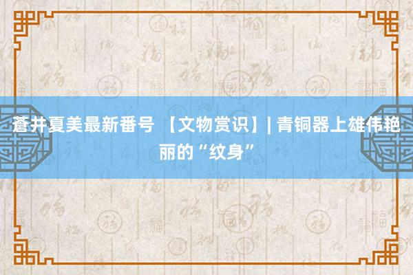 蒼井夏美最新番号 【文物赏识】| 青铜器上雄伟艳丽的“纹身”