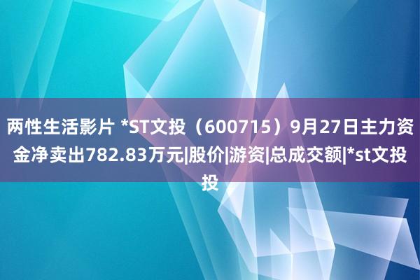 两性生活影片 *ST文投（600715）9月27日主力资金净卖出782.83万元|股价|游资|总成交额|*st文投